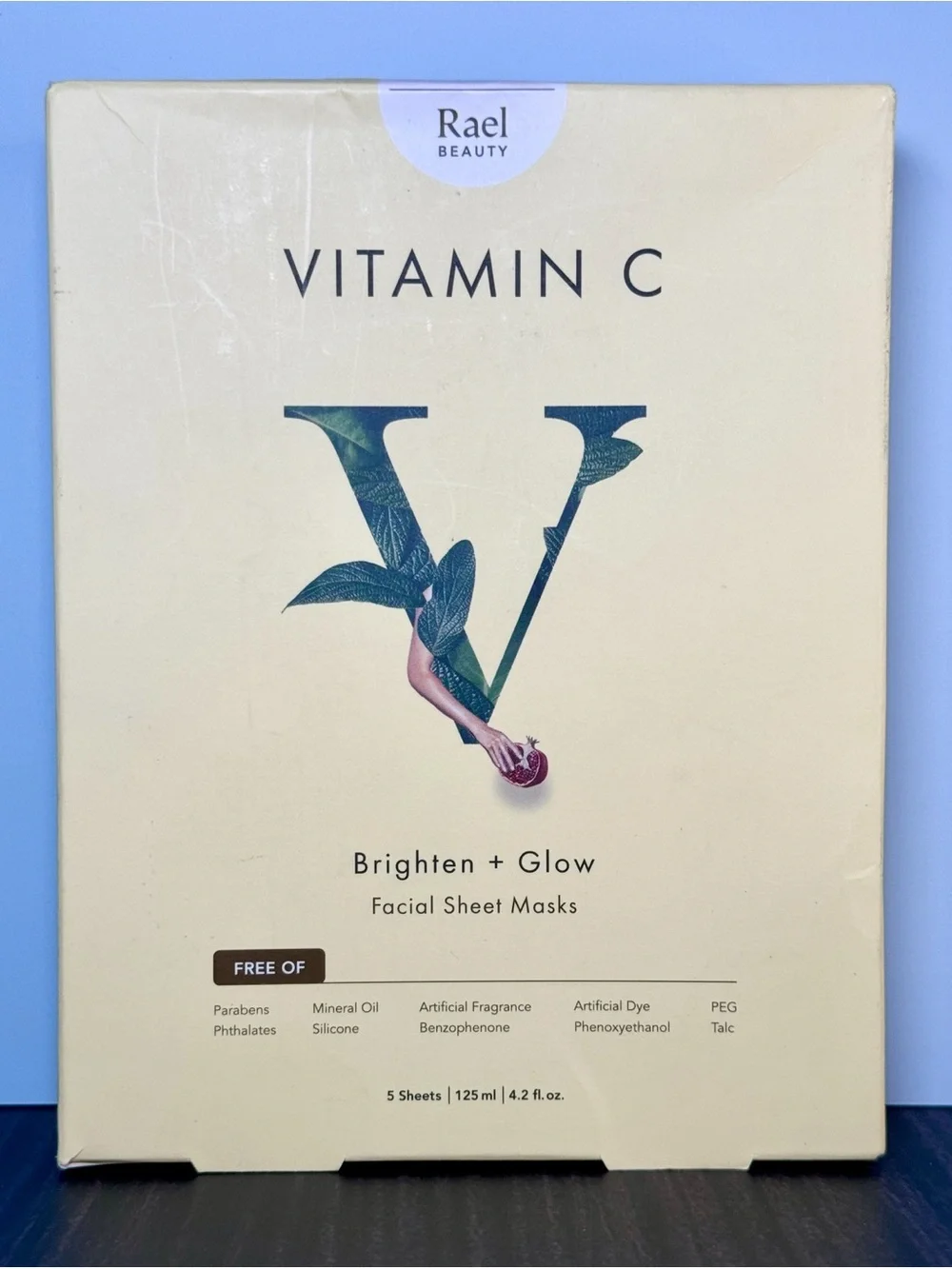 Rael Beauty Vitamin C Facial Sheet Masks 5 count / 4.2 oz NIB